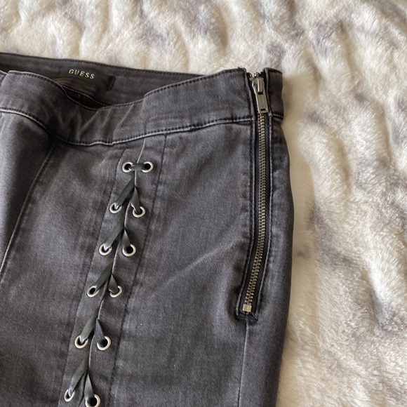Guess Sexy Black Jeans with lacing down front of legs and seam down back! - Picture 6 of 14